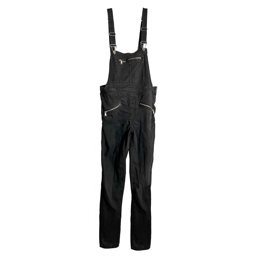 Divided Black Women's Zipper Pocket Overalls Jumpsuit
